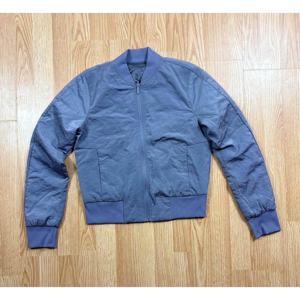 Lululemon reversible bomber jacket Jacket Blue Full Zip Trim women's size 4